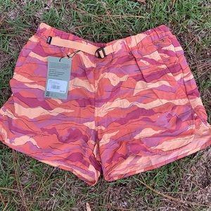 NWT REI Co-op Trailmade Amphib Hiking Shorts Women's Small Cliff Lines Orange